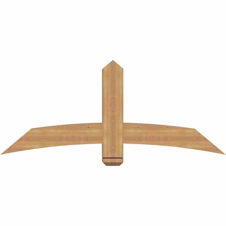 Ekena Millwork Bellingham Timber Gable Bracket, Western Red Cedar, 60"W x 25"H x 5 1/2"D x 5 1/2"F, 10/12 Pitch GBW060X25X0606BEL00SWR